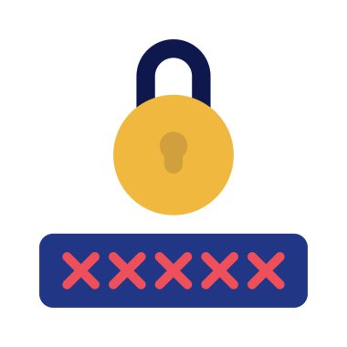 parola simgesi, vektör illüstrasyonu basit tasarım