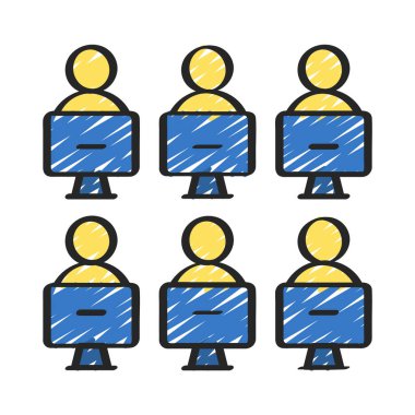 takım ve takım çalışması konsept simgesi, vektör illüstrasyonu basit tasarım