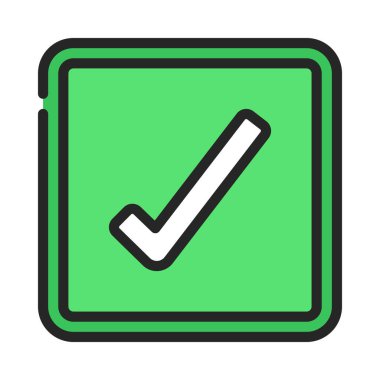 Tik Kutusu Web simgesi vektör illüstrasyonu