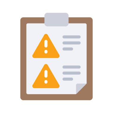 Risk Raporu Web simgesi vektör çizimi