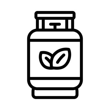 Eko Gaz Tüpü ağ ikonu vektör illüstrasyonu