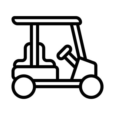 Golf Cart web simgesi vektör illüstrasyonu