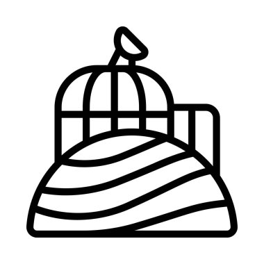 Mars Kabarcık Kulübesi Web simgesi vektör illüstrasyonu