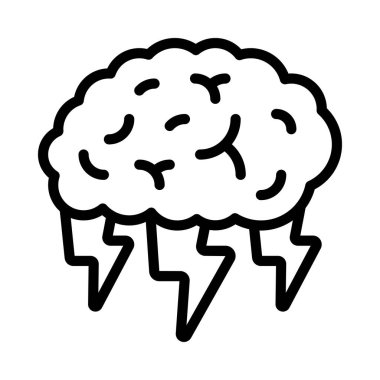 Beyin Fırtınası Web simgesi vektör illüstrasyonu