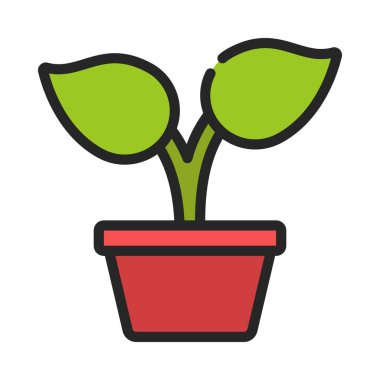 Saklı Bitki ağ ikonu vektör illüstrasyonu