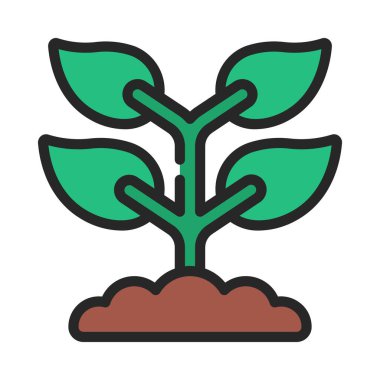 Organik Büyüme web simgesi vektör illüstrasyonu