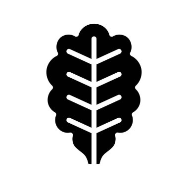 Kale yaprağı ağ ikonu vektör illüstrasyonu