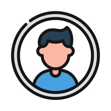 Avatar kişi erkek simgesi düz stil. Erkek Kullanıcı          