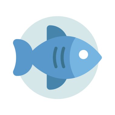 Balık. Web simgesi basit illüstrasyon