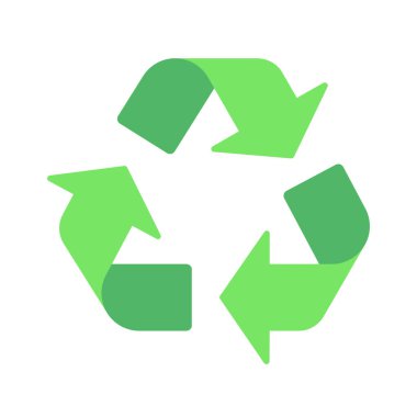 Geri dönüşüm sembolü vektör simgesi tasarımı.