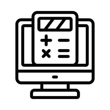 Hesaplayıcı Uygulama simgesi vektör çizimi