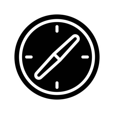 Beyaz arka plan üzerinde pusula simgesini vektör çizim