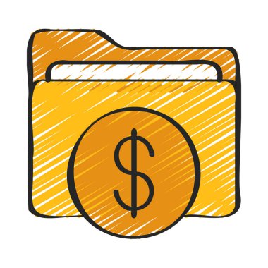 Para Dizini simgesi, vektör illüstrasyonu 