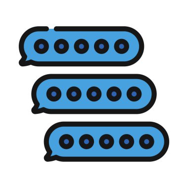 İletiler web simgesi vektör illüstrasyonu