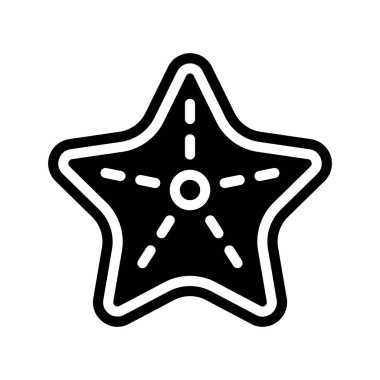 Deniz yıldızı simge beyaz arka plan üzerinde