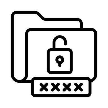 Kilitli Ayarlar simgesi, vektör illüstrasyonu 