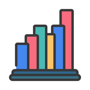 Grafiksel grafik diyagramı simgesi silueti