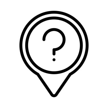 Basit konum simgesi, vektör illüstrasyonu