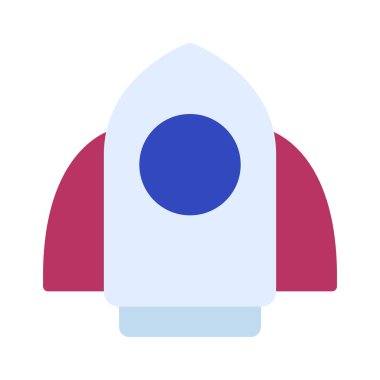 Uzay roketi simgesi, vektör çizimi  