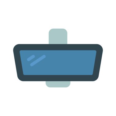 Araba İçi Ayna Web ikonu vektör çizimi 