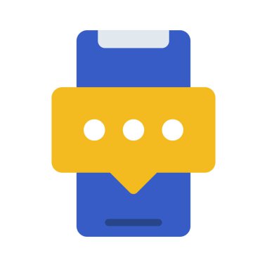 Cep Telefonu İletisi Web simgesi vektör illüstrasyonu