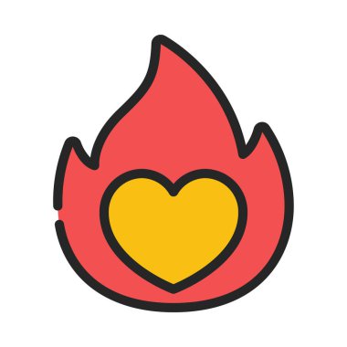 Tutkulu düz simge, vektör illüstrasyonu