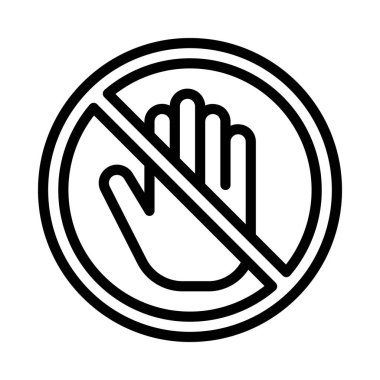 Giriş Eli web simgesi vektör illüstrasyonu yok 