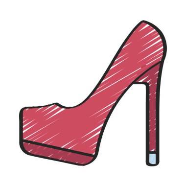 Stiletto ayakkabı web simgesi vektör illüstrasyonu 