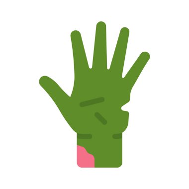 Zombi el ağ ikonu vektör illüstrasyonu