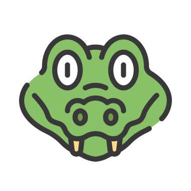 Crocodile web icon vector illustration 