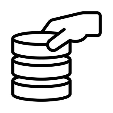 Veri simgesi çal, vektör illüstrasyonu    