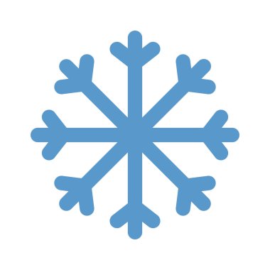 Kar Tanesi düz simgesi beyaz arkaplanda izole