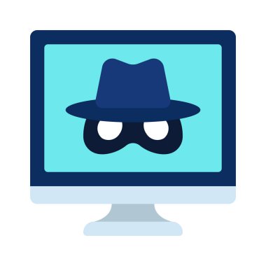 Casus Bilgisayar simgesi, vektör illüstrasyonu 