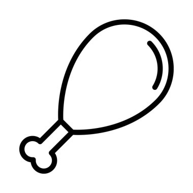 Tavuk Bacağı Web ikonu vektör çizimi 