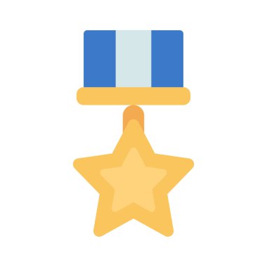 Yıldız Madalyası Vektör Simgesi Tasarımı