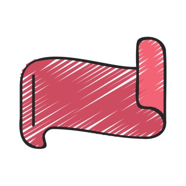 Beyaz arkaplanda Banner simgesinin vektör illüstrasyonu 