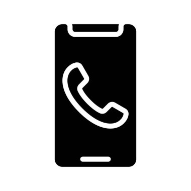 telefon çağrısı web simgesi vektör illüstrasyonu