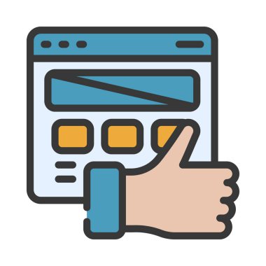 İyi UI web simgesi vektör illüstrasyonu