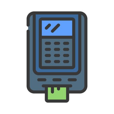 POS Makine Web simgesi vektör çizimi