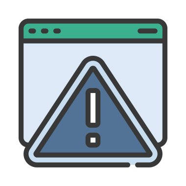 Web Uyarı Web simgesi vektör illüstrasyonuName