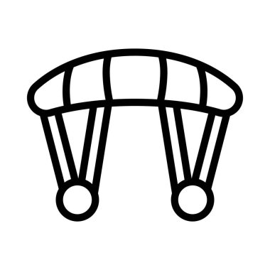 Paraşüt Ağı ikon vektör illüstrasyonu