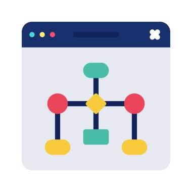 algoritma web simgesi vektör illüstrasyonu