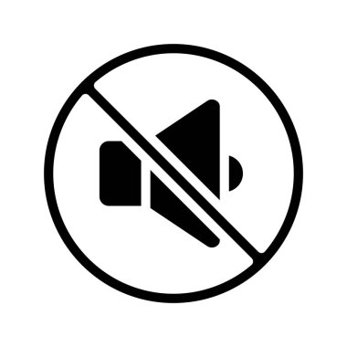 Yüksek Ses Yok Web simgesi vektör illüstrasyonuName