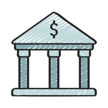 Banka oluşturma vektör simgesi, illüstrasyon 