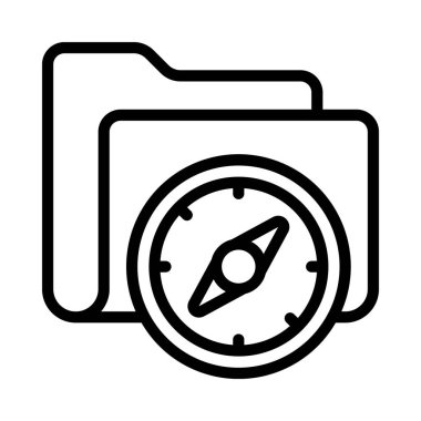 Pusula Dizini simgesi, vektör illüstrasyonu 