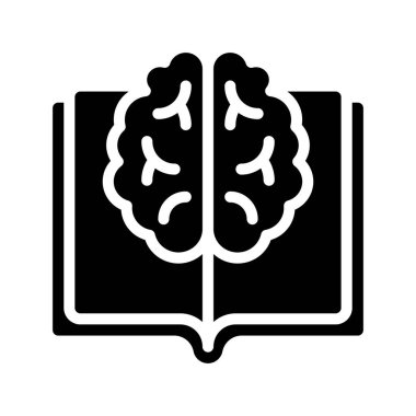 Beyin simgesi, vektör illüstrasyonu basit tasarım
