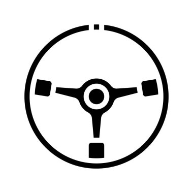 Yarış Direksiyonu Web ikonu vektör çizimi