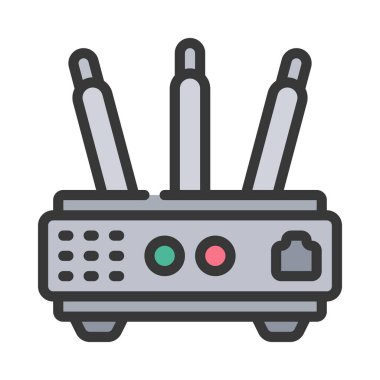 Internet yönlendirici vektör simgesi 