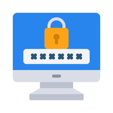 parola simgesi, vektör illüstrasyonu basit tasarım