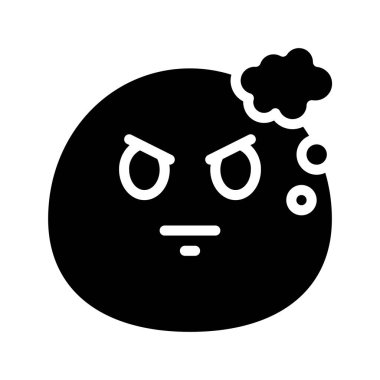 Kızgın Düşünceler web simgesi vektör illüstrasyonu